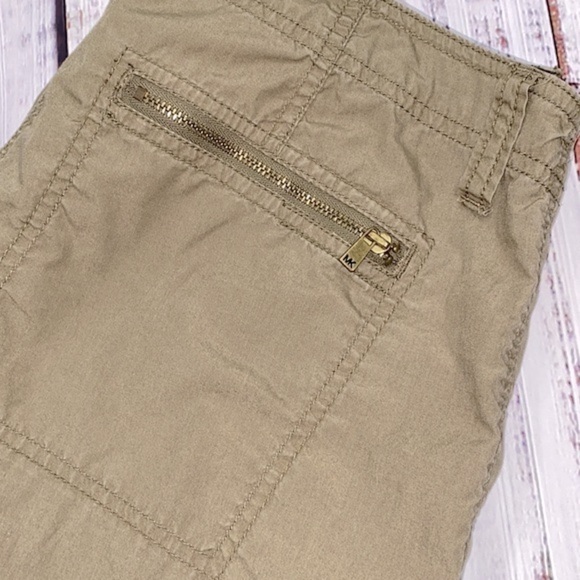 Michael Kors olive green wide leg cargo pants size 10 - Picture 3 of 9